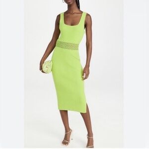 House of Harlow 1960 Lime Green Midi Dress